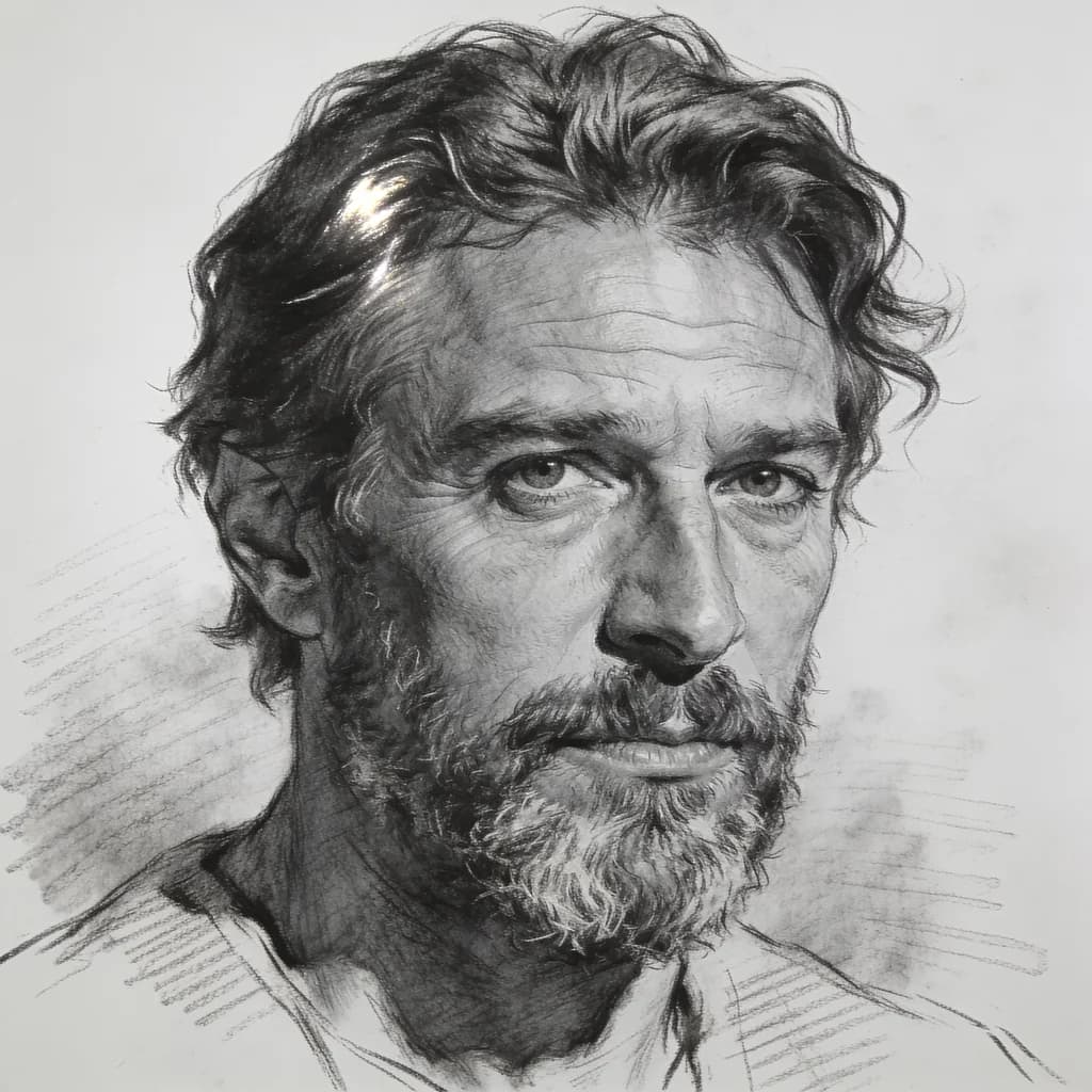 Cartoon to realistic AI example — drawn character vs real-life photo — before